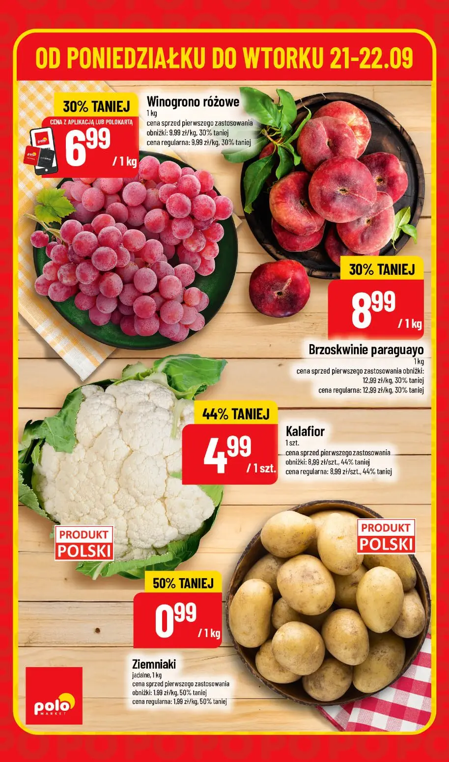 POLOmarket gazetka, strona 2 z 6 — Kalafior, Brzoskwinie paraguayo, Winogrono różowe