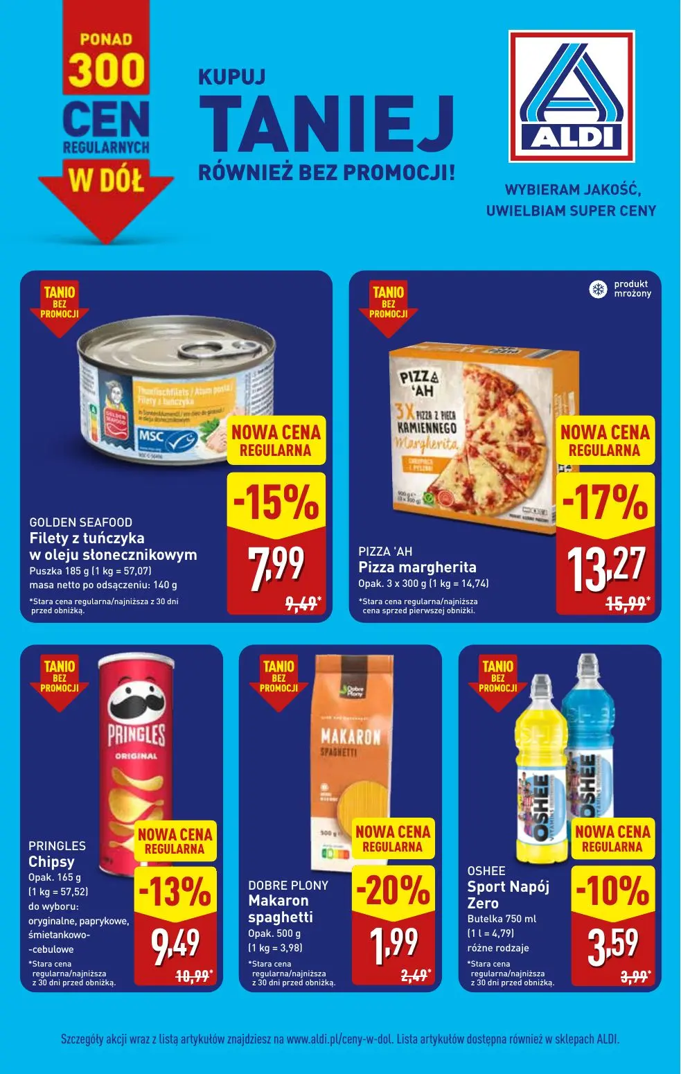 ALDI gazetka, strona 2 z 4 — PIZZA 'AH Pizza margherita, GOLDEN SEAFOOD Filety z tuńczyka w oleju słonecznikowym, PRINGLES C…