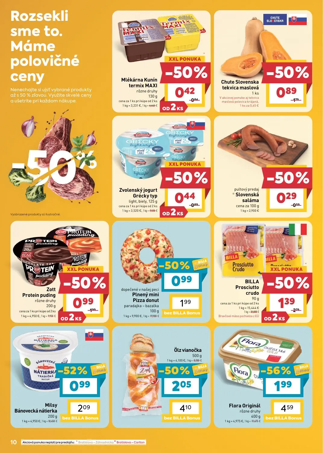 Billa leták, strana 10 z 25 — Flora Originál, Ölz vianočka, BILLA Prosciutto crudo