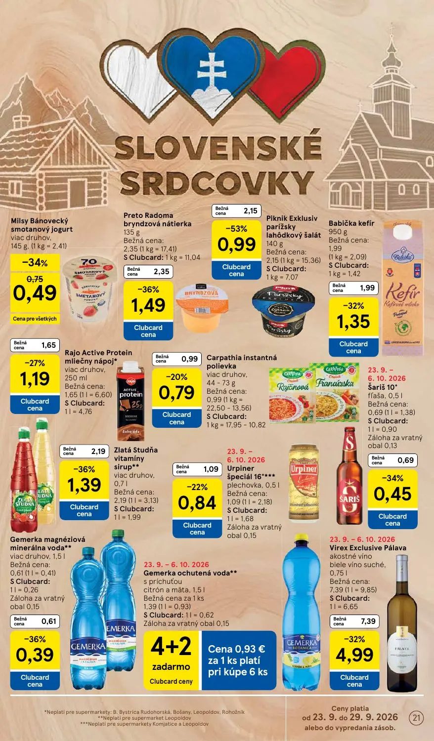 Tesco Supermarket leták, strana 21 z 32 — Virex Exclusive Pálava akostné víno biele víno suché, Piknik Exklusiv parížsky lah…