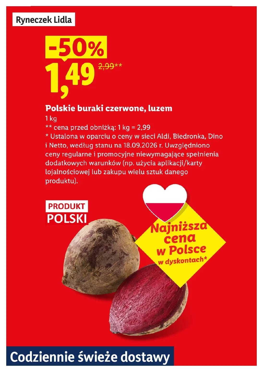 Lidl gazetka, strona 4 z 26 — Polskie buraki czerwone, luzem