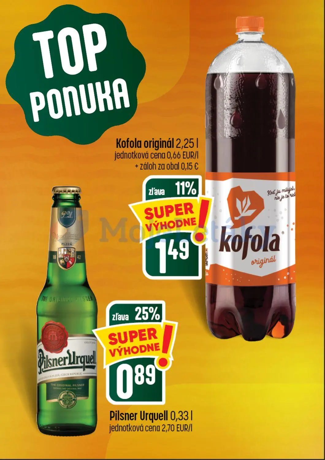 Coop Tempo leták, strana 3 z 60 — Pilsner Urquell, Kofola originál