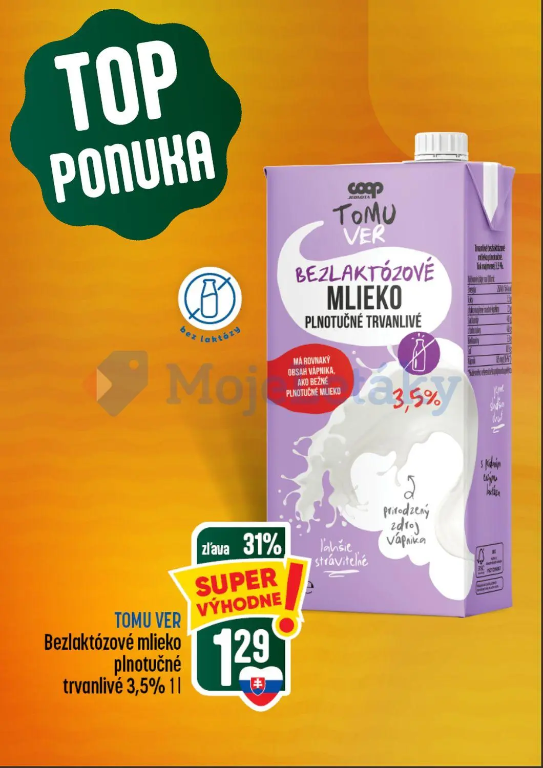 Coop Tempo leták, strana 4 z 60 — TOMU VER Bezlaktózové mlieko plnotučné trvanlivé