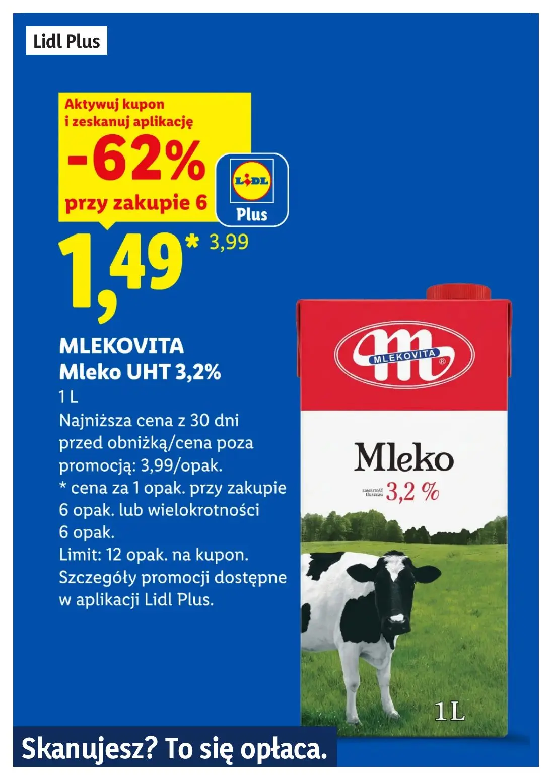 Lidl gazetka, strona 7 z 26 — MLEKOVITA Mleko UHT 3,2%