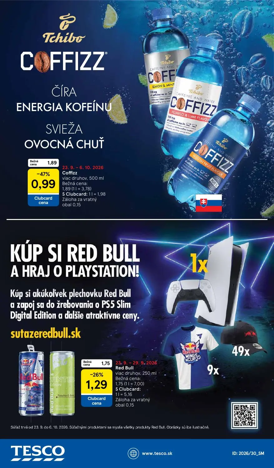 Tesco Supermarket leták, strana 32 z 32 — Coffizz, Red Bull