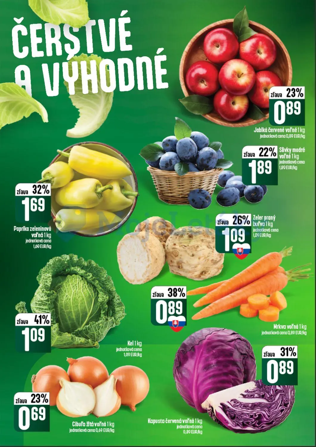 Coop Tempo leták, strana 6 z 60 — Paprika zeleninová voľná, Kel, Mrkva voľná