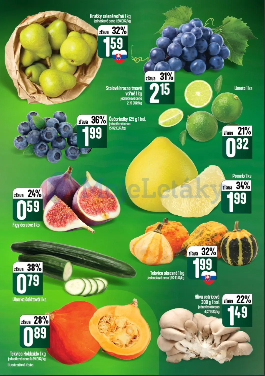 Coop Tempo leták, strana 7 z 60 — Čučoriedky, Pomelo, Stolové hrozno tmavé voľné