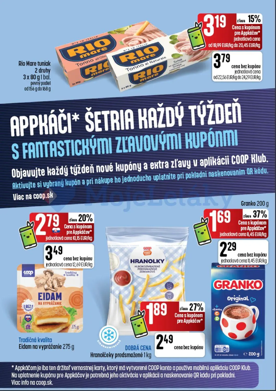 Coop Tempo leták, strana 8 z 60 — Eidam na vyprážanie, Rio Mare tuniak, Hranolky predsmažené