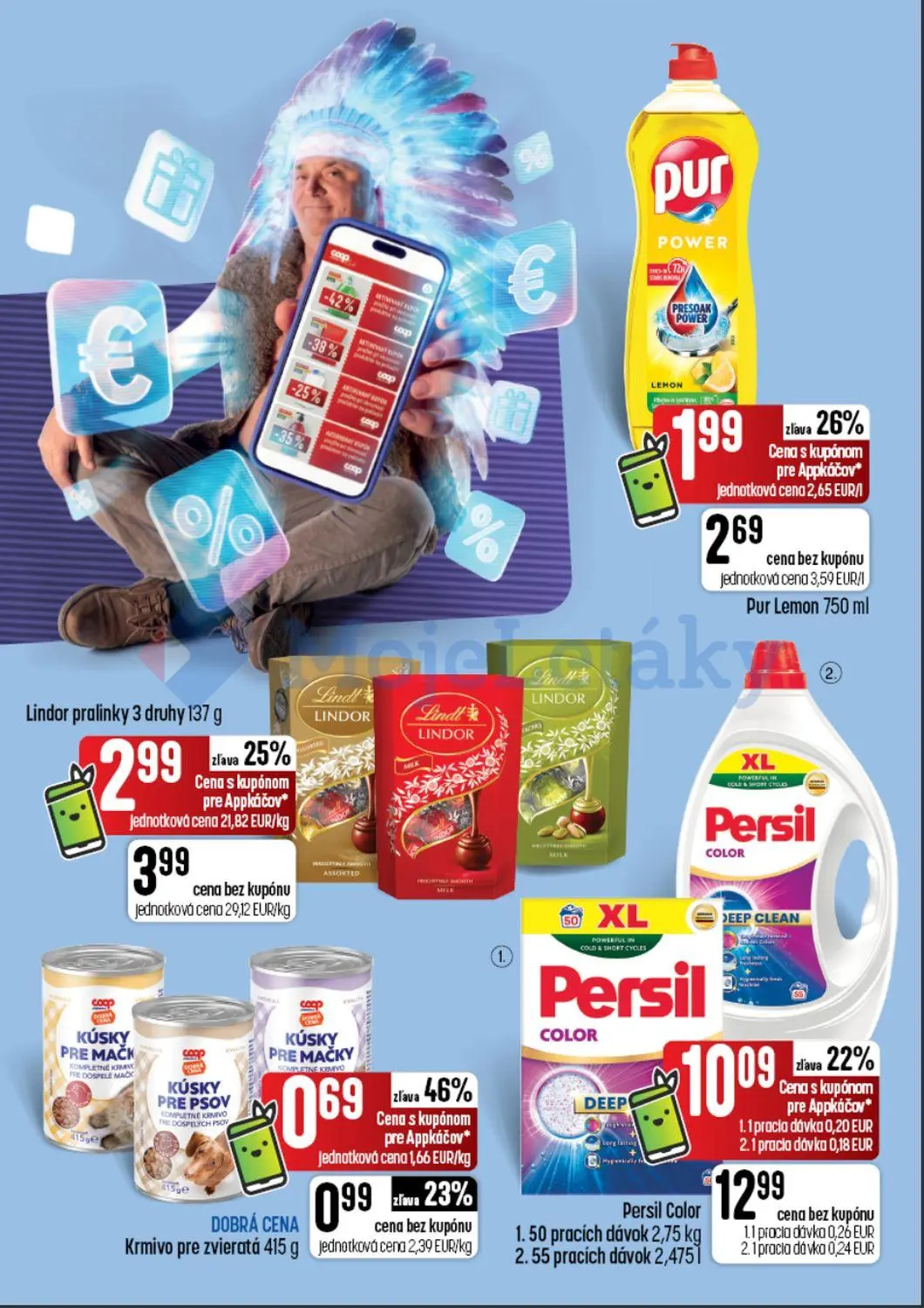 Coop Tempo leták, strana 9 z 60 — Persil Color, Lindor pralinky 3 druhy, Pur Lemon