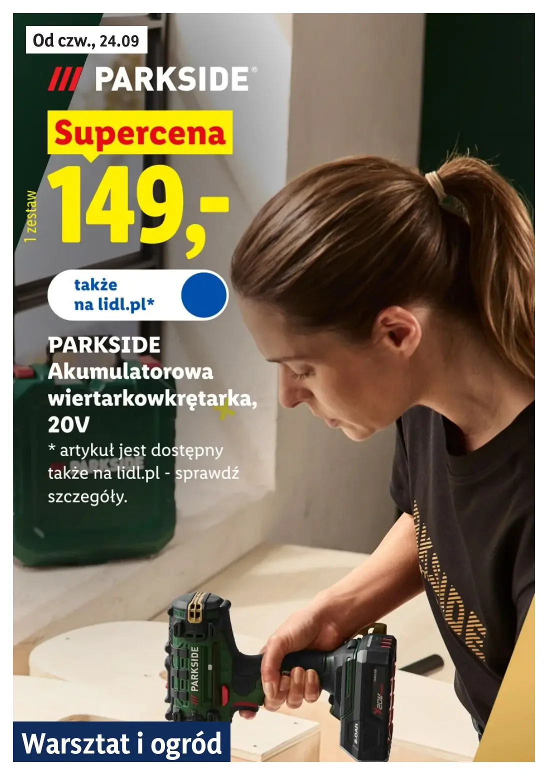 Lidl gazetka, strona 14 z 26 — PARKSIDE Akumulatorowa wiertarkowkrętarka, 20V