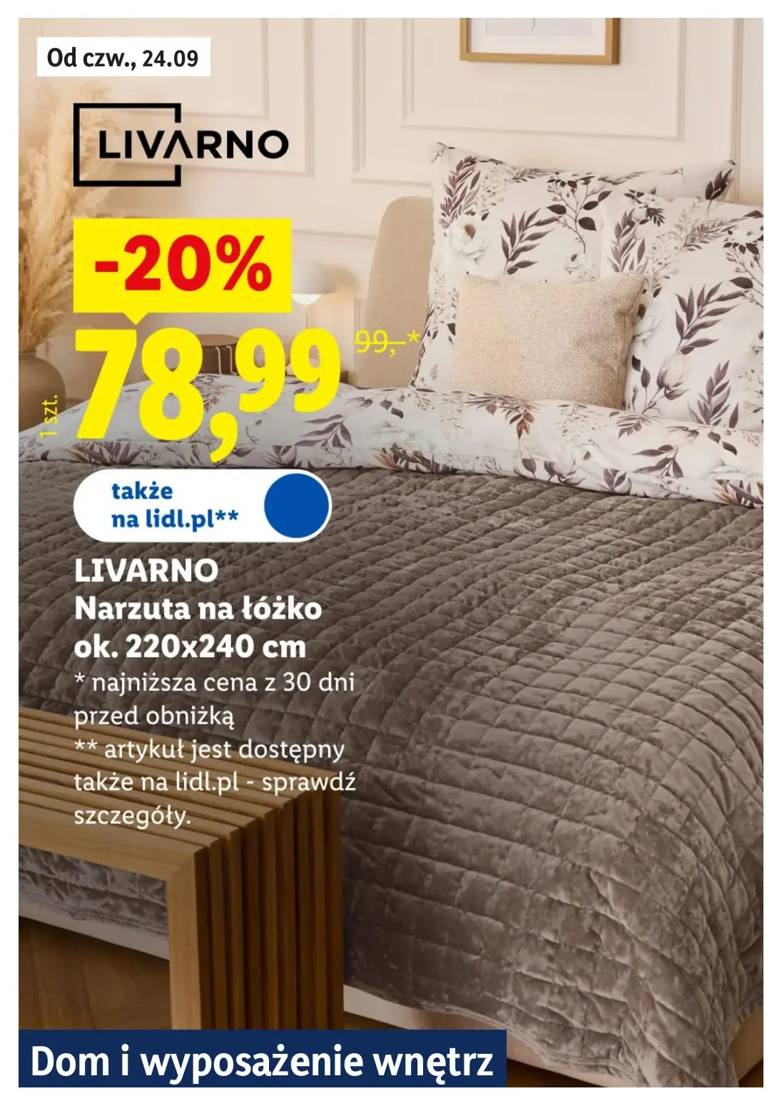 Lidl gazetka, strona 15 z 26 — Narzuta na łóżko ok.