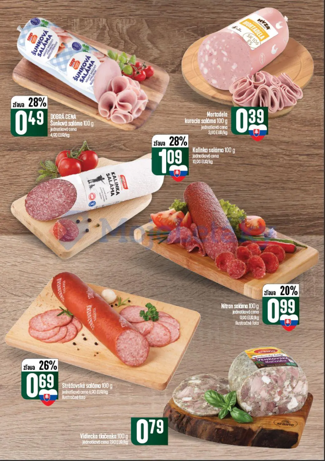 Coop Tempo leták, strana 13 z 60 — Kalinka saláma, Nitran saláma, Strážovská saláma