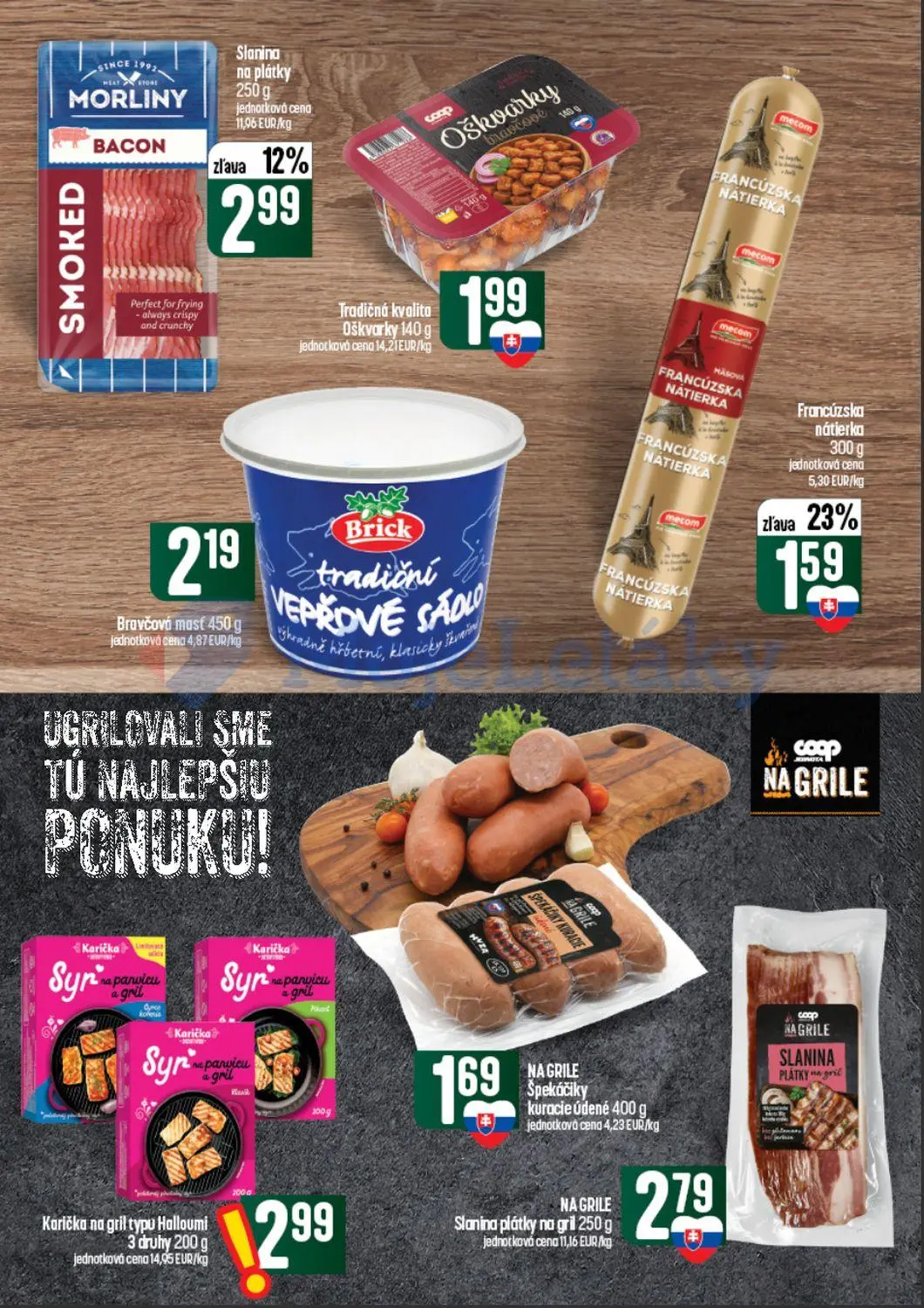 Coop Tempo leták, strana 15 z 60 — Francúzska nátierka, Slanina na plátky, Oškvarky