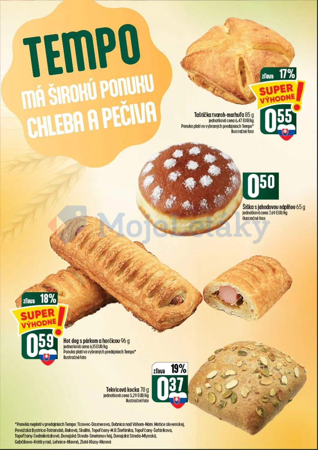 Coop Tempo leták, strana 17 z 60 — Hot dog s párkom a horčicou, Taštička tvaroh-marhuľa, Tekvicová kocka