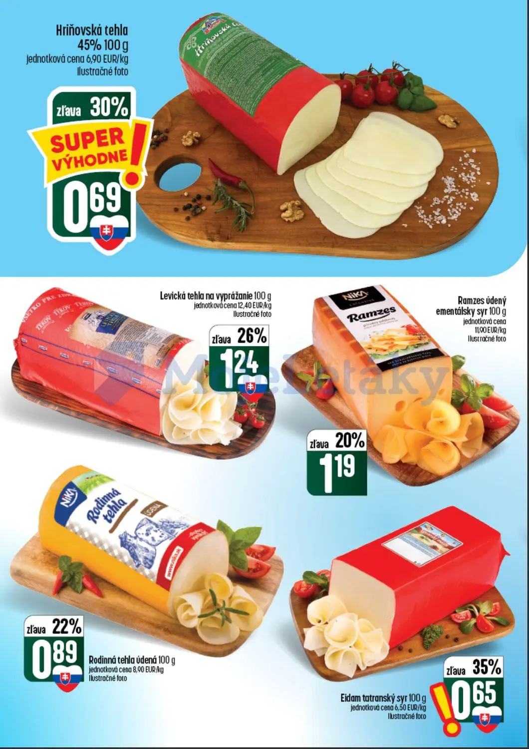 Coop Tempo leták, strana 18 z 60 — Levická tehla na vyprážanie, Eidam tatranský syr, Hriňovská tehla 45%