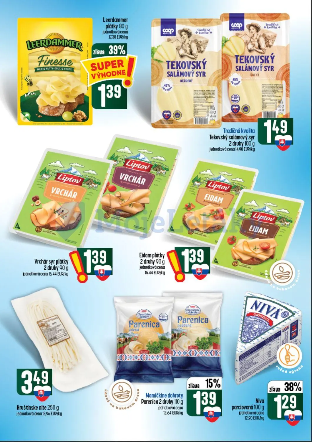 Coop Tempo leták, strana 19 z 60 — Leerdammer plátky Finesse, Niva porciovaná, Mamičkine dobroty Parenica