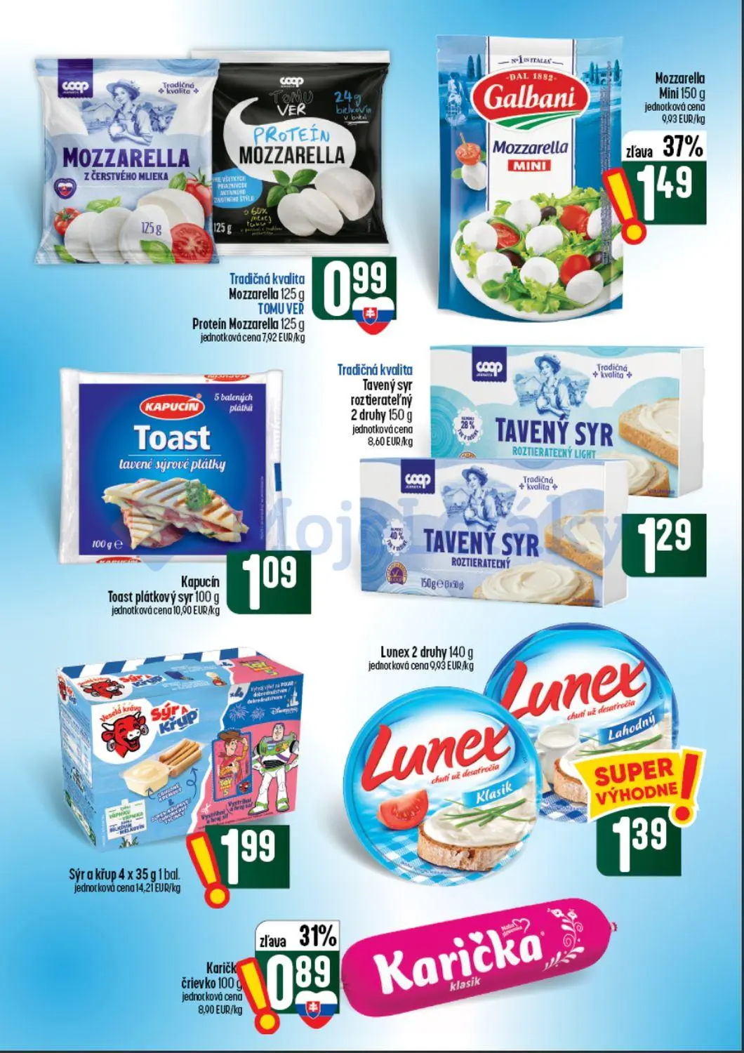 Coop Tempo leták, strana 20 z 60 — Mozzarella Mini, Karička črievko, Tradičná kvalita Mozzarella TOMU VER