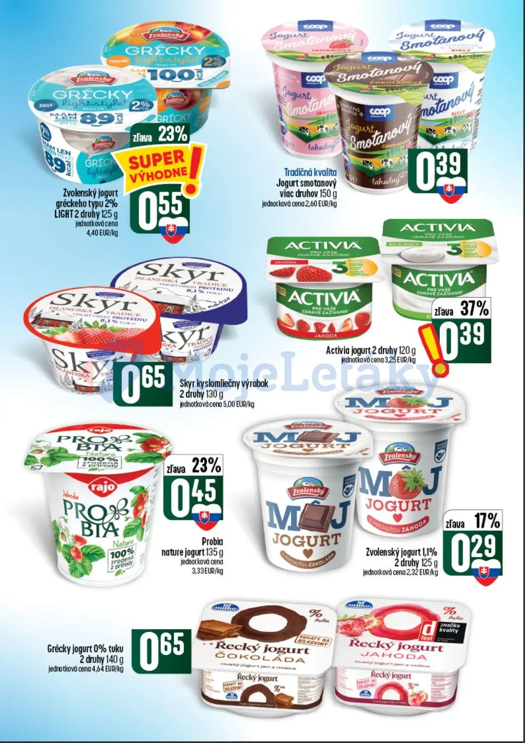 Coop Tempo leták, strana 25 z 60 — Activia jogurt, Zvolenský jogurt gréckeho typu 2% LIGHT, Probia nature jogurt