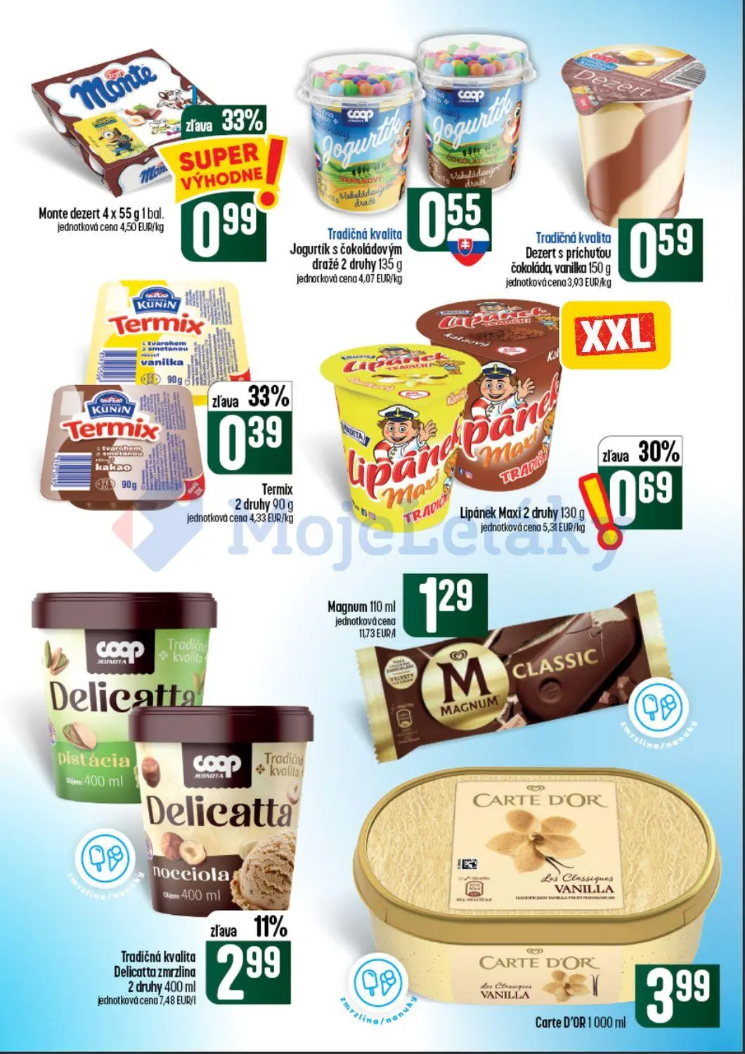 Coop Tempo leták, strana 26 z 60 — Monte dezert, Delicatta zmrzlina, Lipánek Maxi