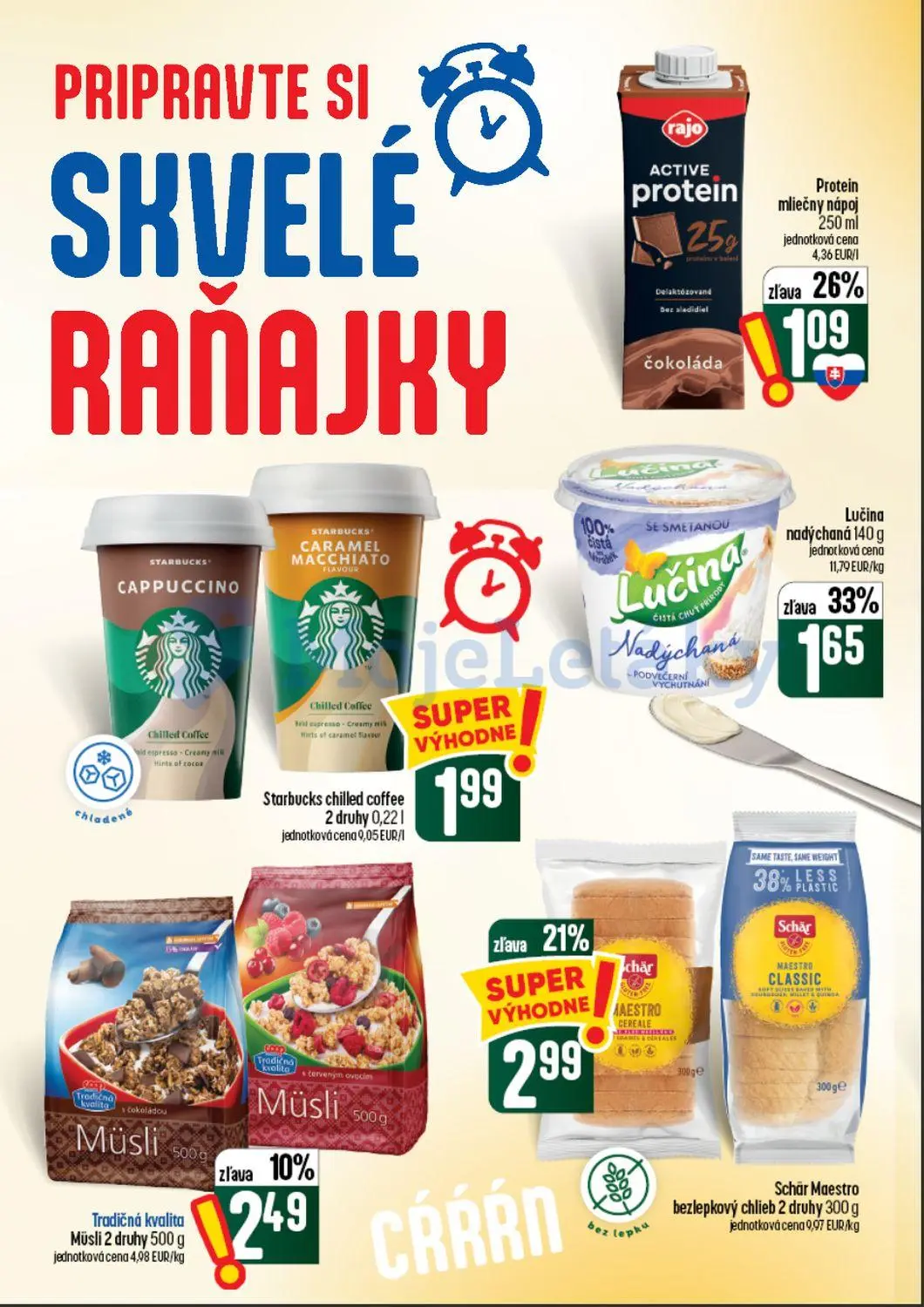 Coop Tempo leták, strana 28 z 60 — Lučina nadýchaná, Schär Maestro bezlepkový chlieb, Protein mliečny nápoj