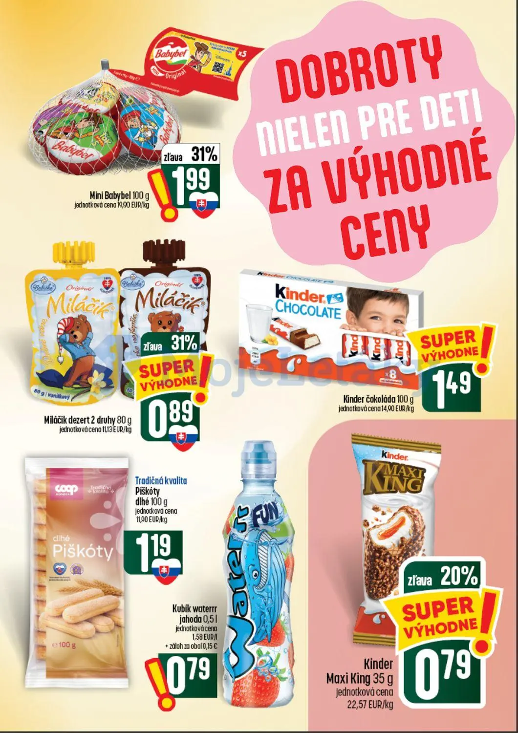 Coop Tempo leták, strana 29 z 60 — Mini Babybel, Miláčik dezert 2 druhy, Kinder Maxi King