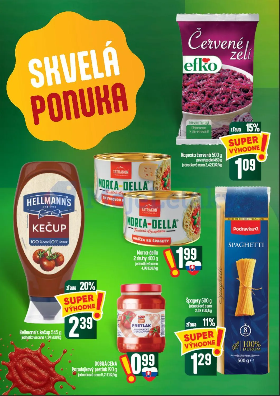 Coop Tempo leták, strana 32 z 60 — Hellmann's kečup, Kapusta červená, Špagety