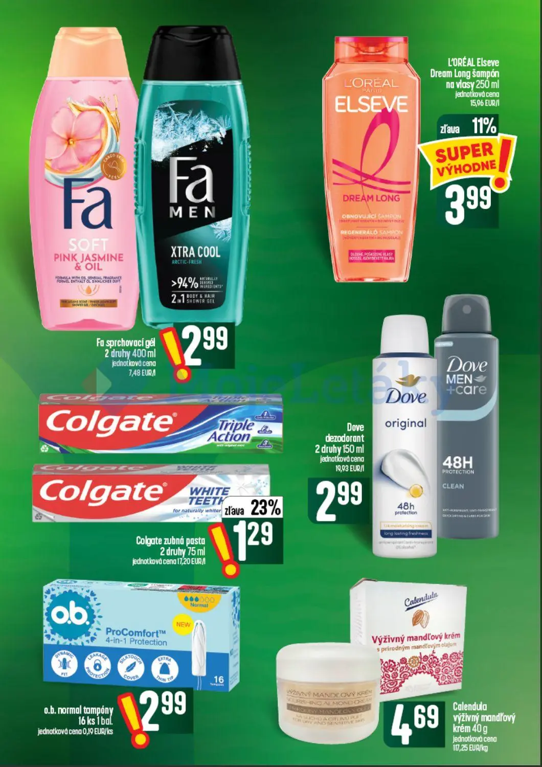 Coop Tempo leták, strana 55 z 60 — L'ORÉAL Elseve Dream Long šampón, Colgate zubná pasta, Fa sprchovací gél