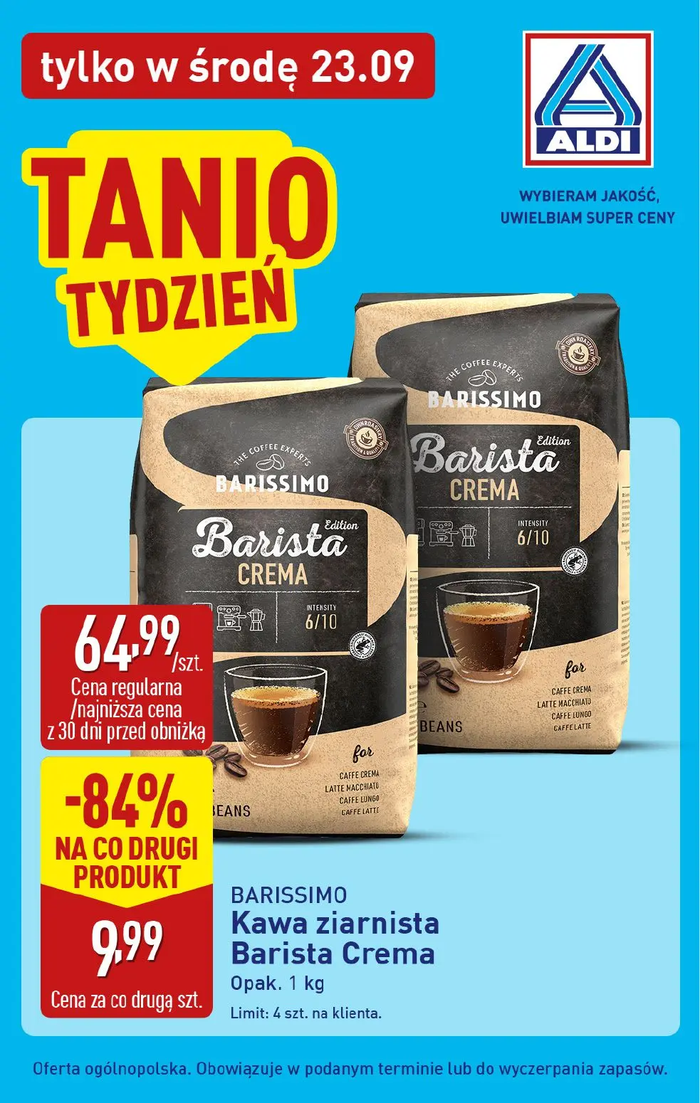 ALDI gazetka, strona 2 z 4 — BARISSIMO Kawa ziarnista Barista Crema Opak. 1 kg