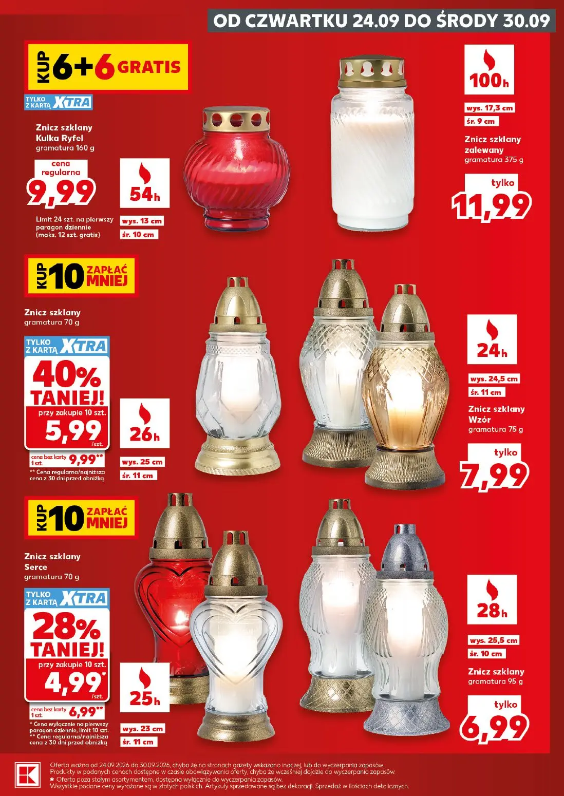 Kaufland gazetka, strona 3 z 20 — Znicz szklany, Znicz szklany Serce, Znicz szklany Kulka Ryfel