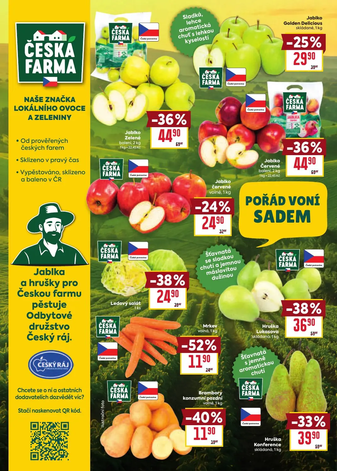 Billa leták, strana 8 z 41 — Jablko Zelené, Jablko Červené, Hruška Lukasova