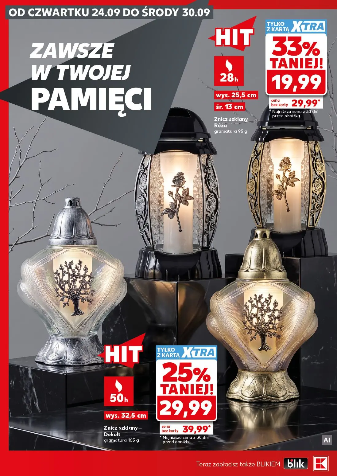 Kaufland gazetka, strona 6 z 20 — Znicz szklany Róża, Znicz szklany Dekolt