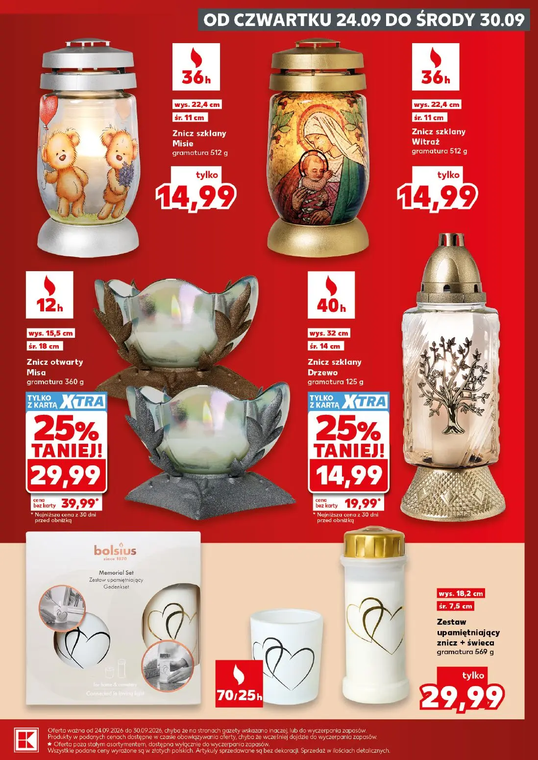 Kaufland gazetka, strona 7 z 20 — Znicz otwarty Misa, Znicz szklany Drzewo, Znicz szklany Misie