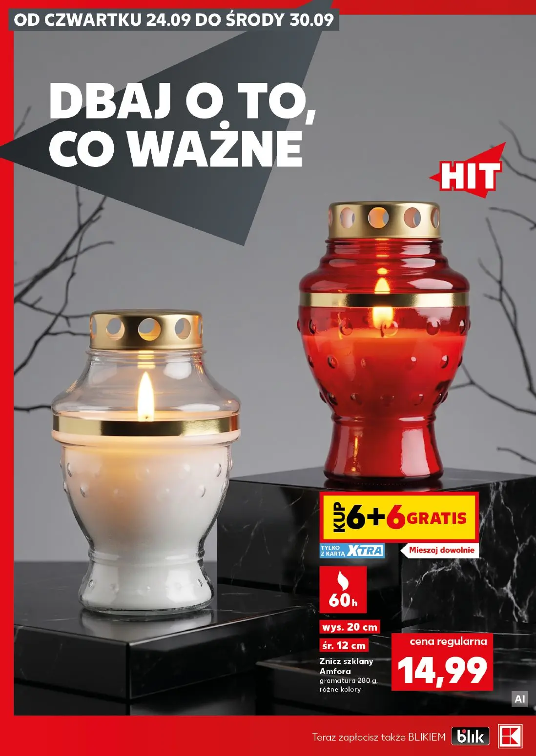 Kaufland gazetka, strona 10 z 20 — Znicz szklany Amfora