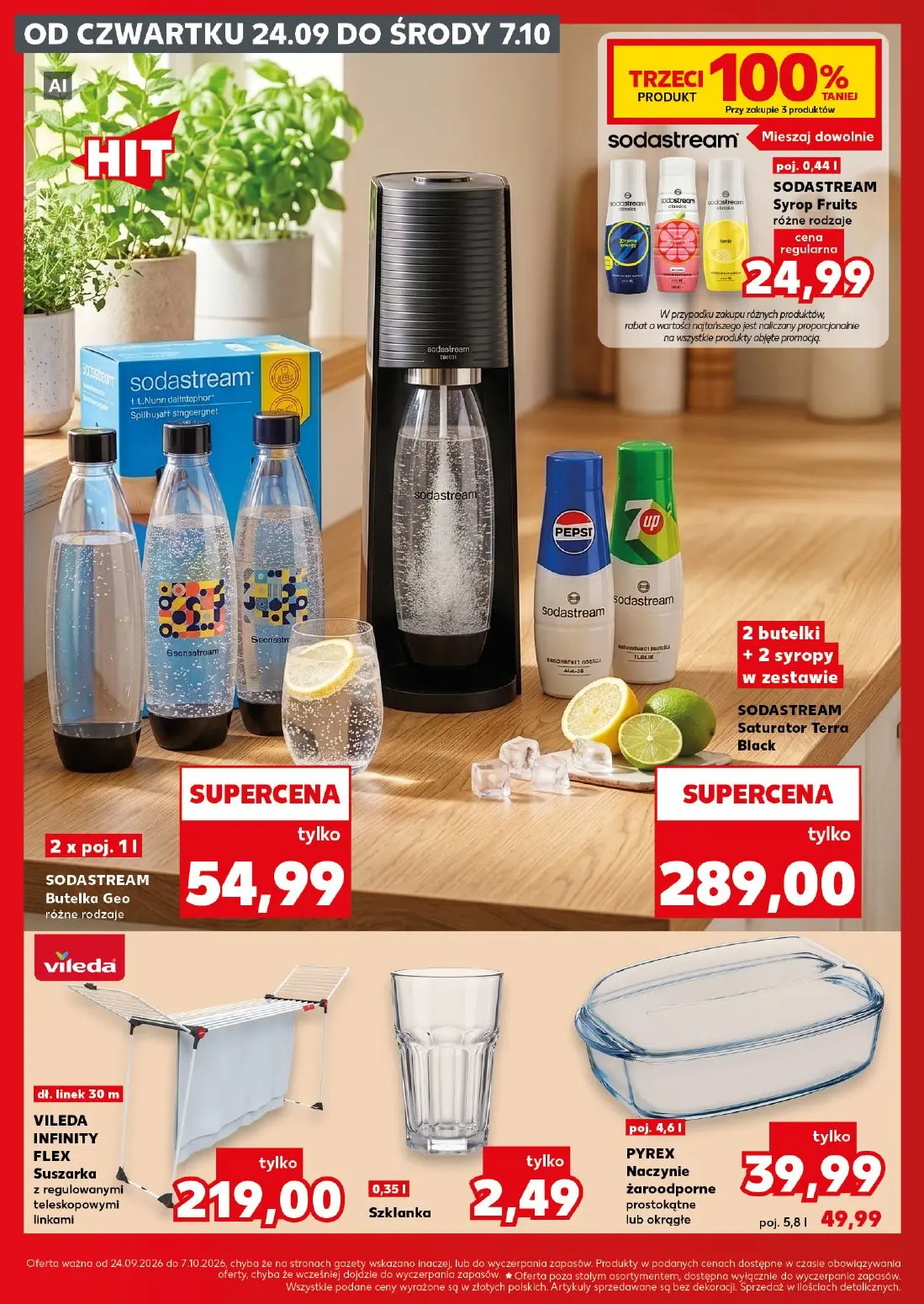 Kaufland gazetka, strona 16 z 16 — PYREX Naczynie żaroodporne, SODASTREAM Syrop Fruits, SODASTREAM Butelka Geo