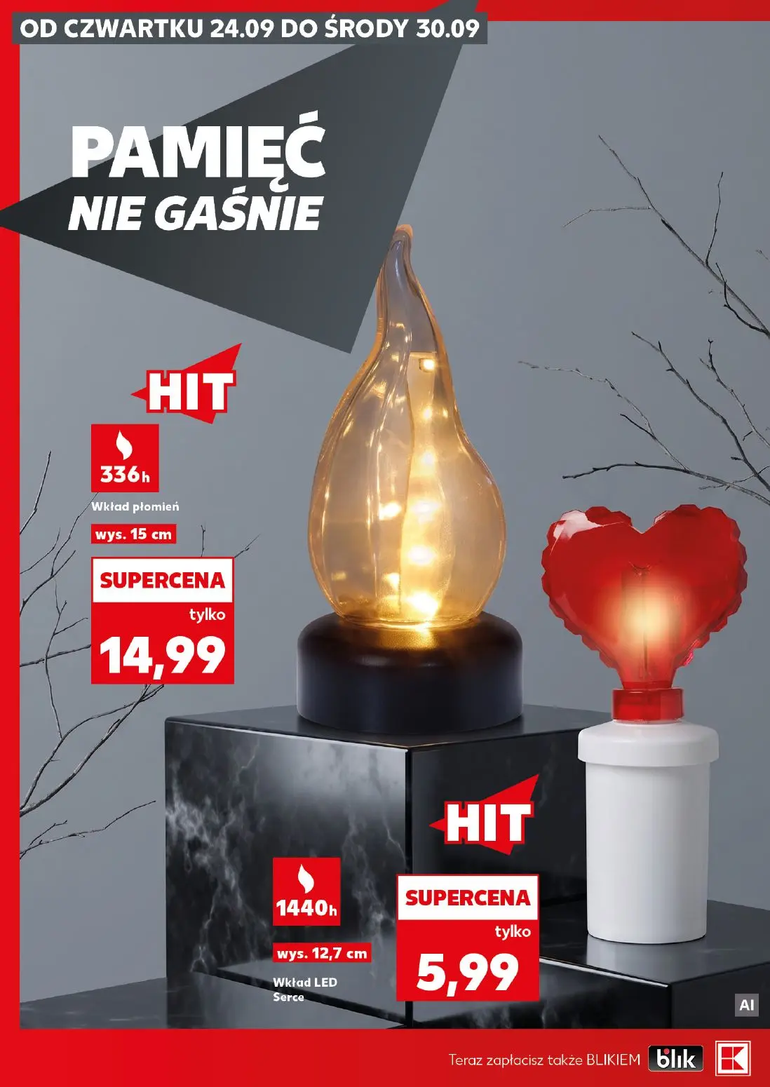 Kaufland gazetka, strona 18 z 20 — Wkład płomień, Wkład LED Serce