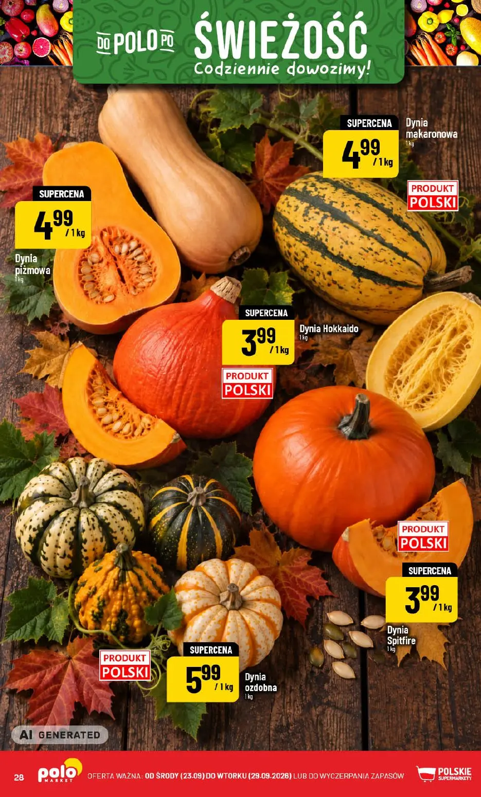 POLOmarket gazetka, strona 28 z 76 — Dynia piżmowa, Dynia makaronowa, Dynia Hokkaido