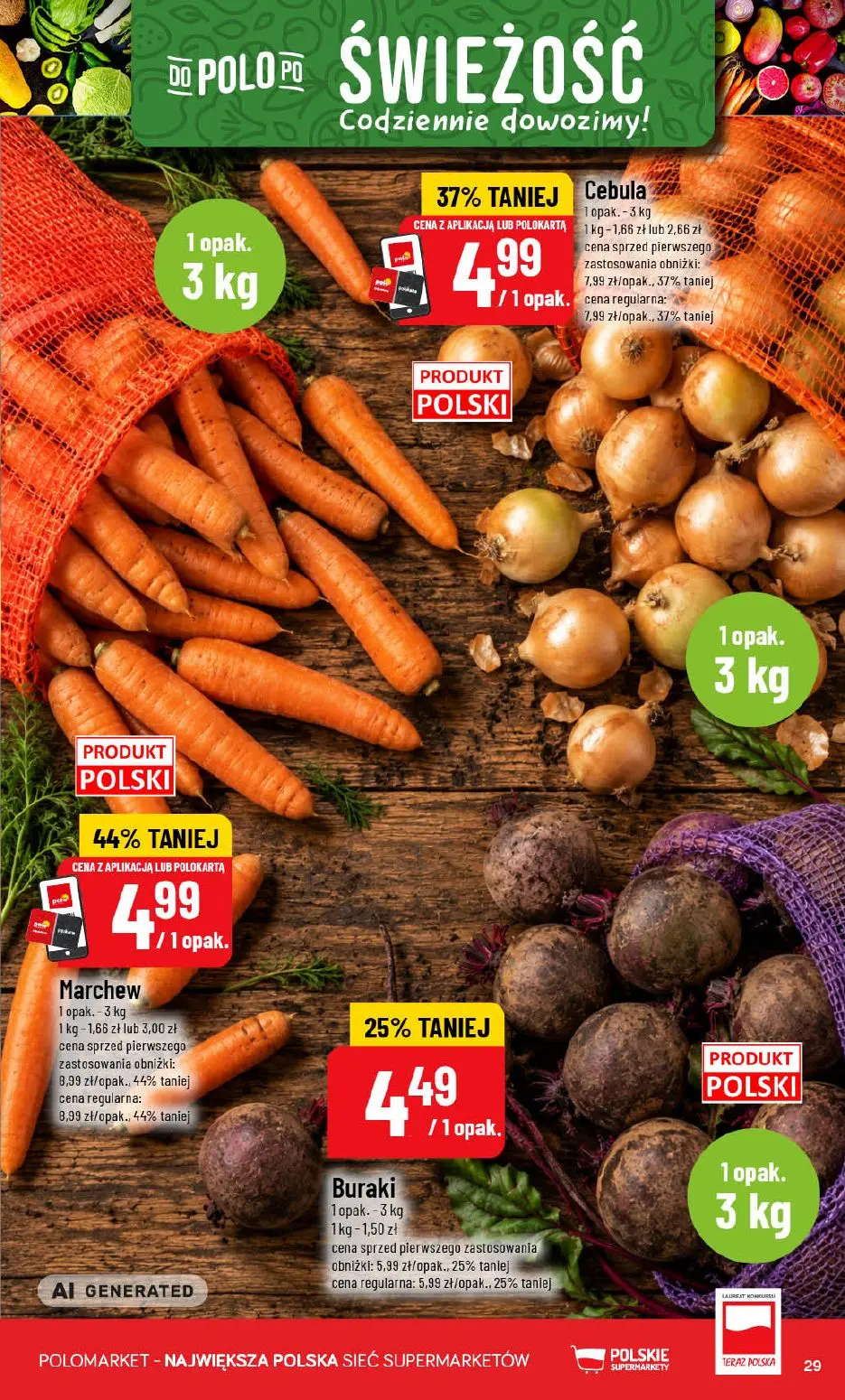 POLOmarket gazetka, strona 29 z 76 — Marchew, Cebula, Buraki