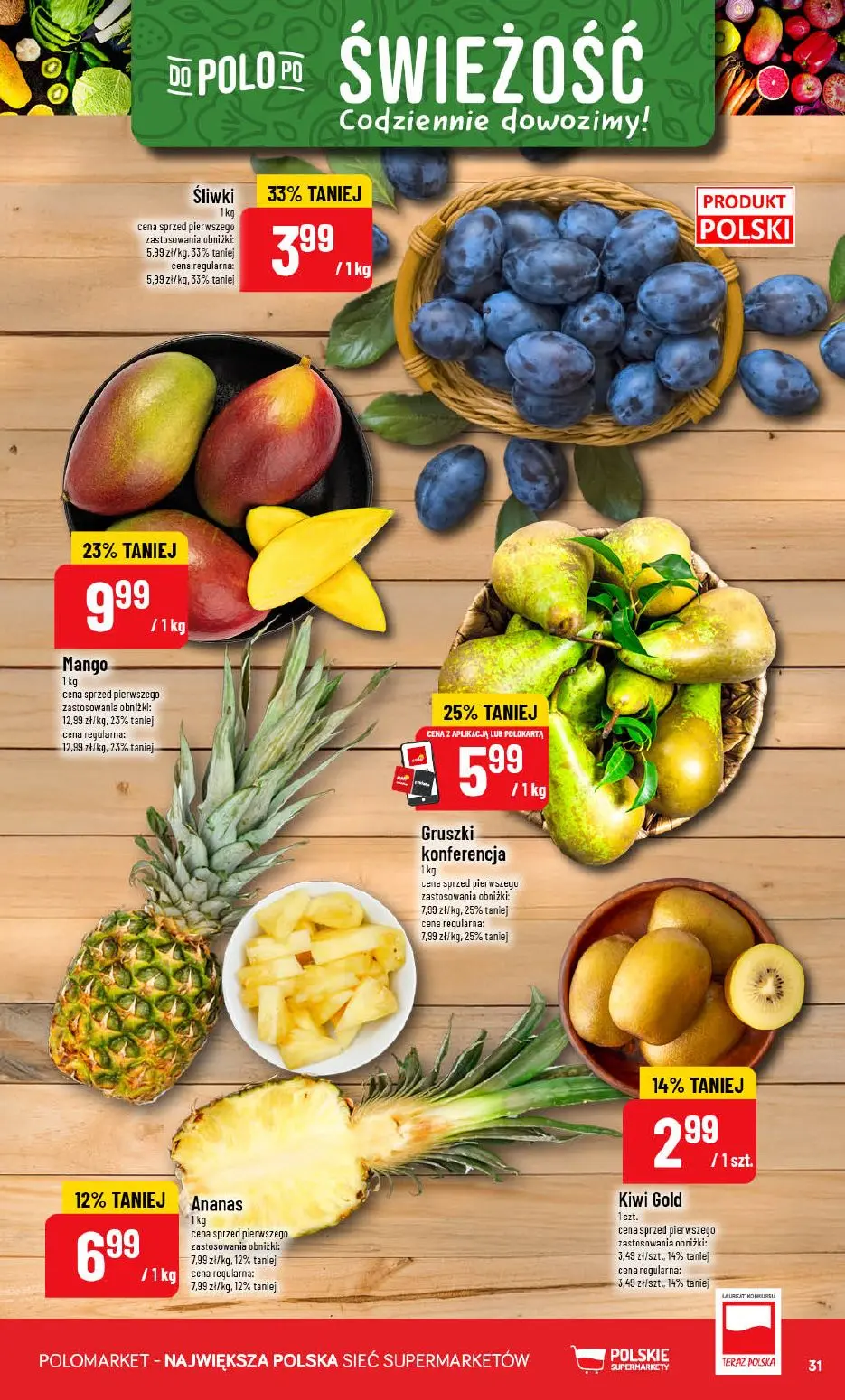 POLOmarket gazetka, strona 31 z 76 — Mango, Gruszki konferencja, Śliwki