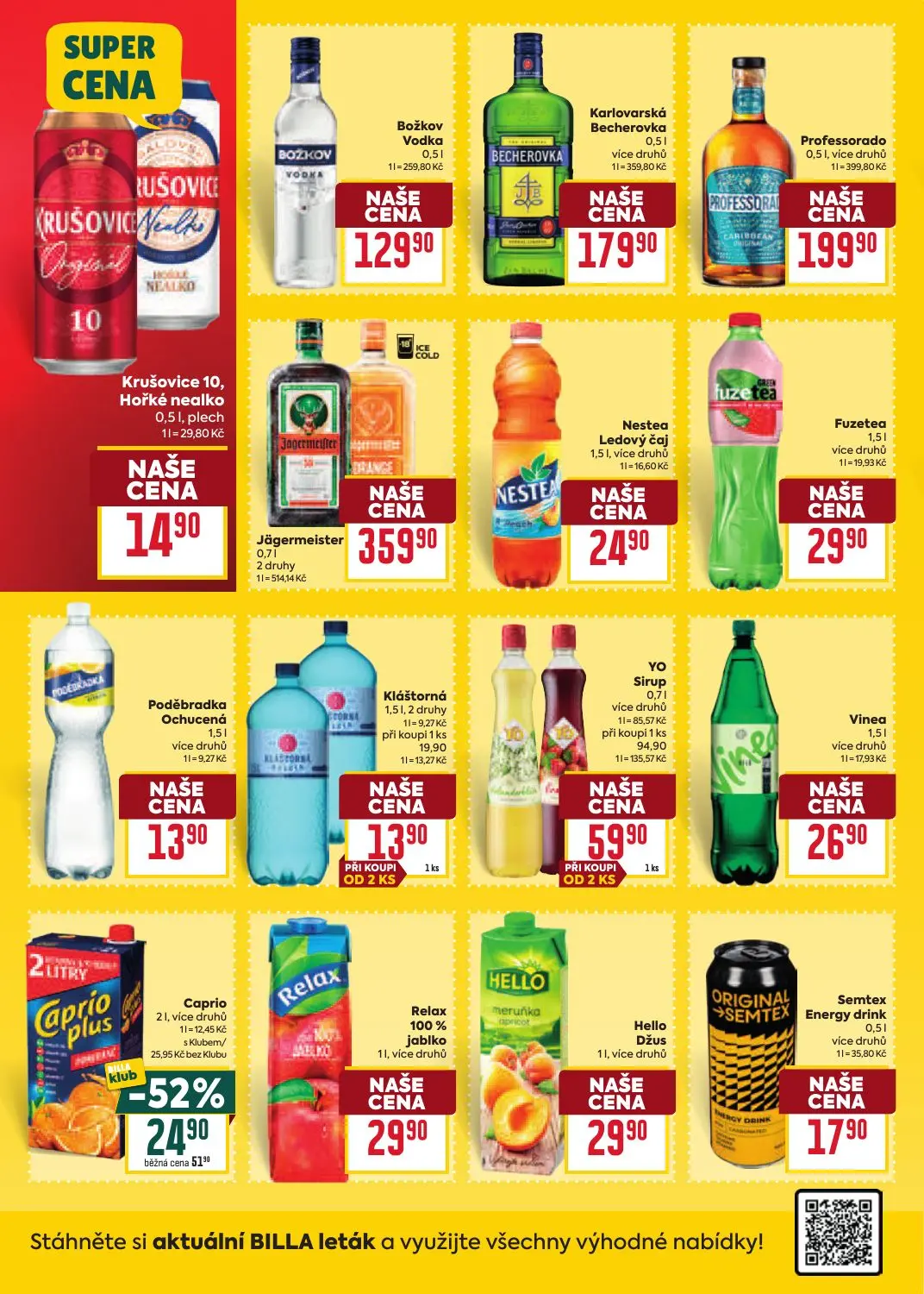 Billa leták, strana 32 z 41 — YO Sirup, Caprio, Kláštorná