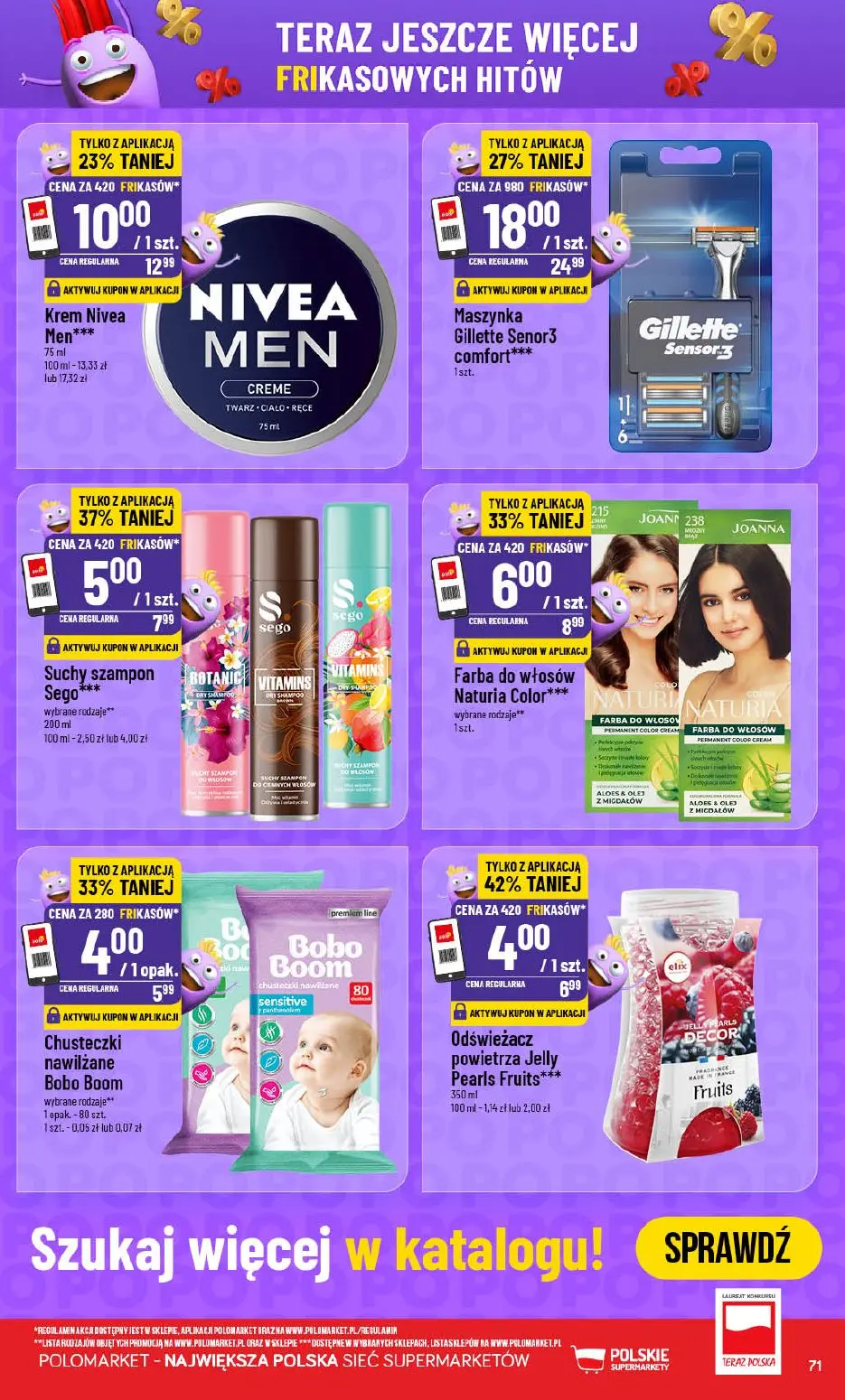 POLOmarket gazetka, strona 71 z 76 — Maszynka Gillette Senor3 comfort***, Krem Nivea Men***, Suchy szampon Sego***
