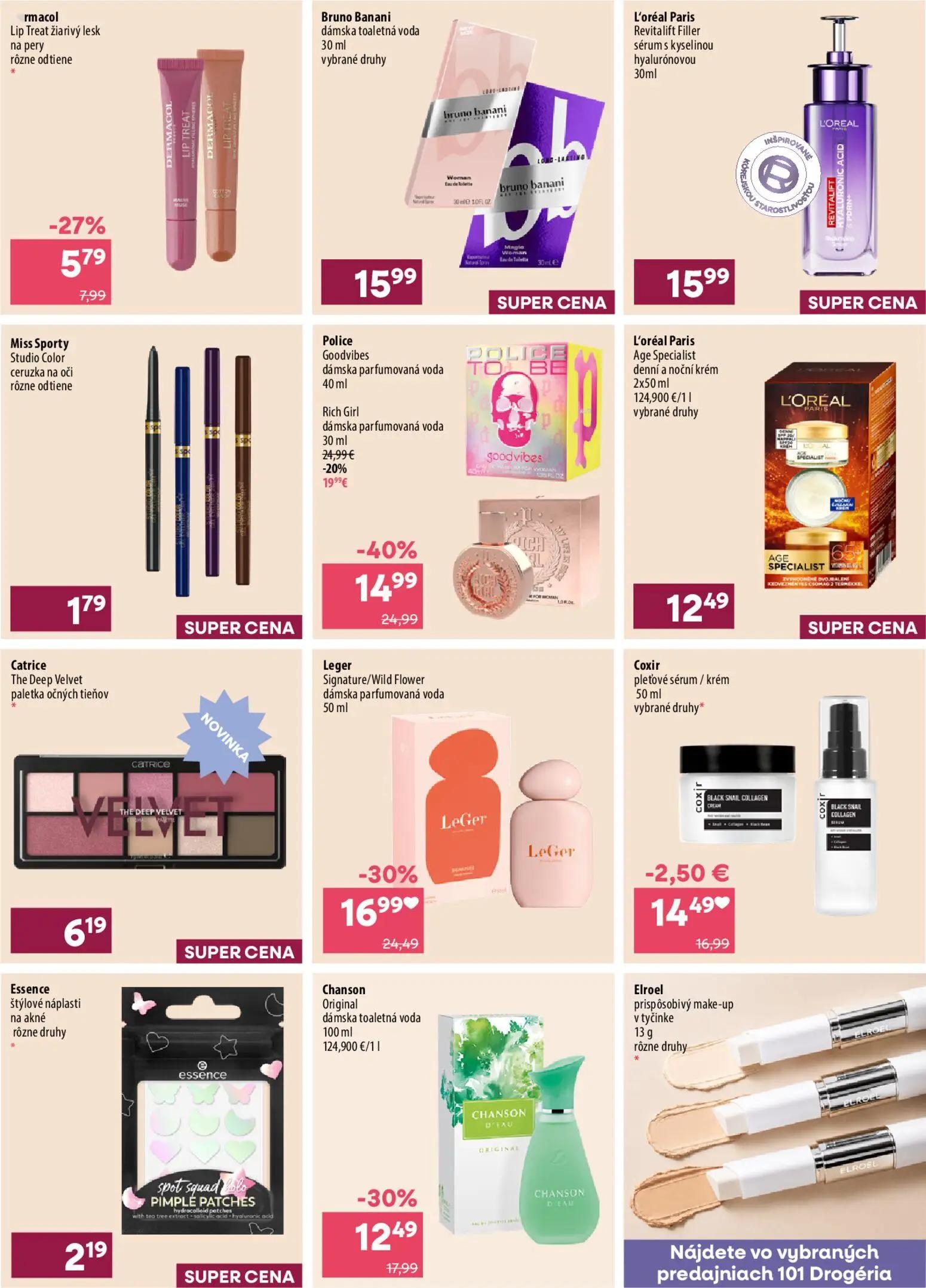 101 Drogerie leták, strana 3 z 5 — Police Goodvibes dámska parfumovaná voda, Leger Signature/Wild Flower dámska parfumovaná …