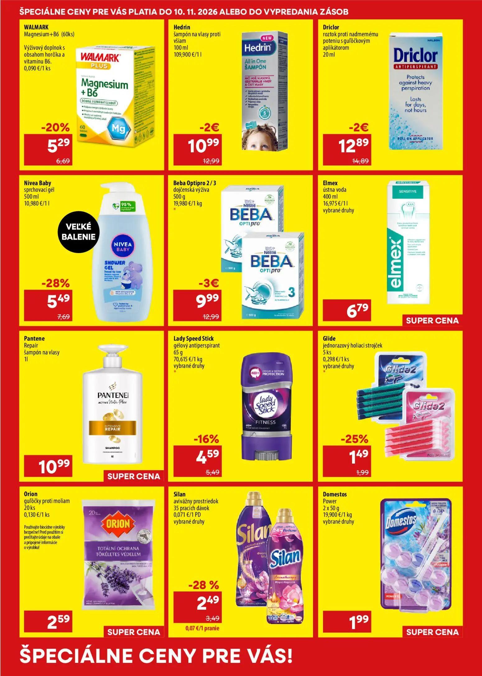 101 Drogerie leták, strana 5 z 16 — Beba Optipro 2/3 dojčenská výživa, Nivea Baby sprchovací gél, Hedrin šampón na vlasy pro…