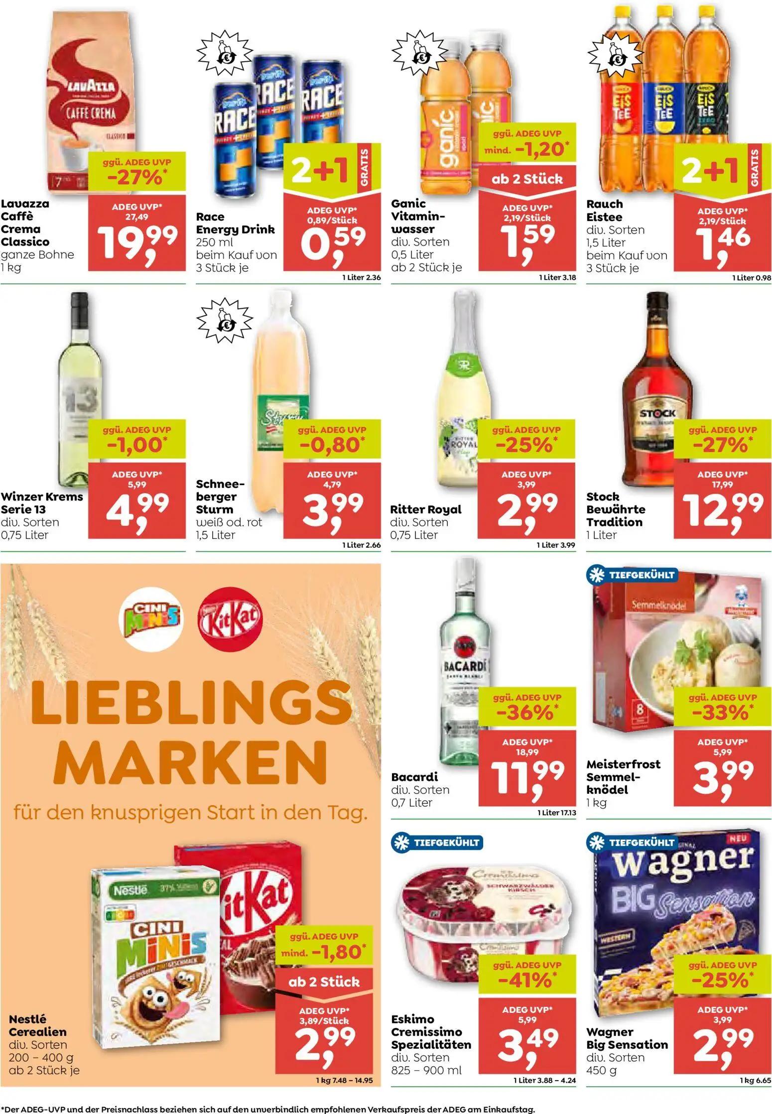 ADEG Prospekt, Seite 6 von 8 — Lavazza Caffè Crema Classico, Bacardi, Stock Bewährte Tradition