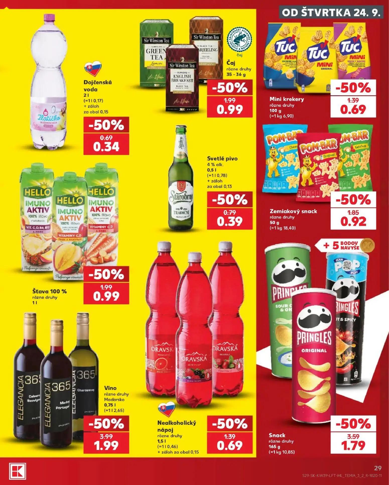 Kaufland leták, strana 29 z 82 — Víno, Snack, Čaj