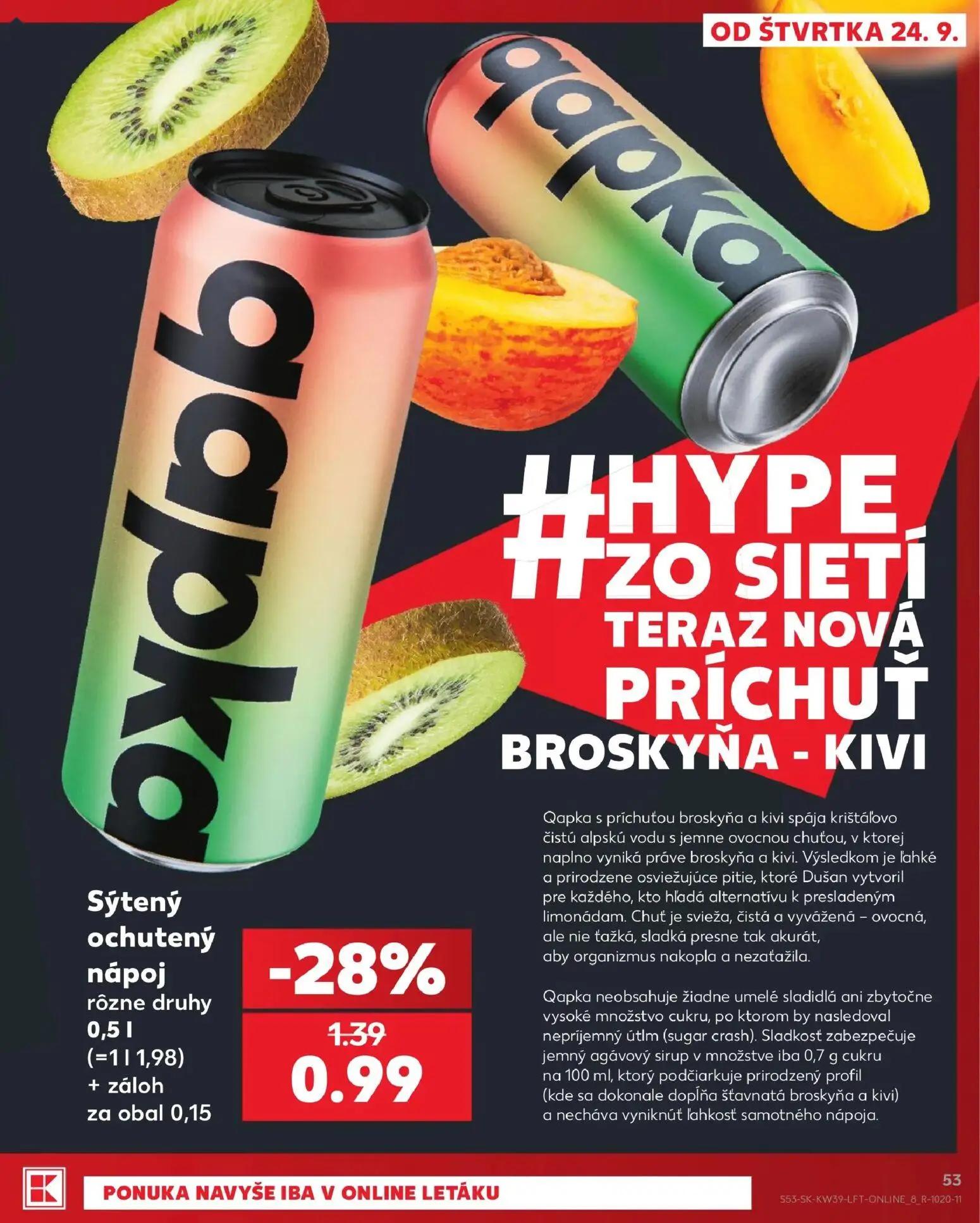 Kaufland leták, strana 53 z 82 — Sýtený ochutený nápoj
