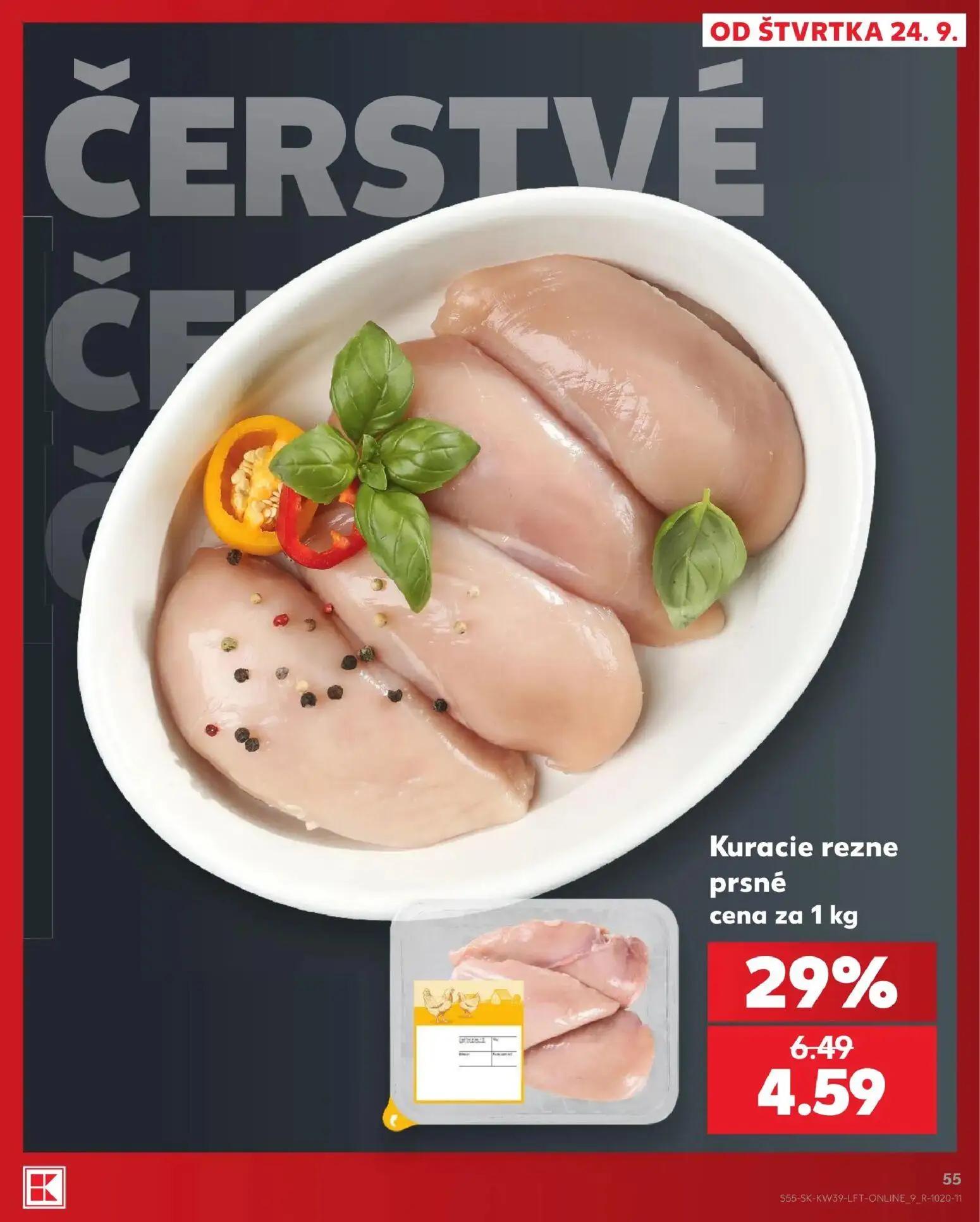 Kaufland leták, strana 55 z 82 — Kuracie rezne prsné