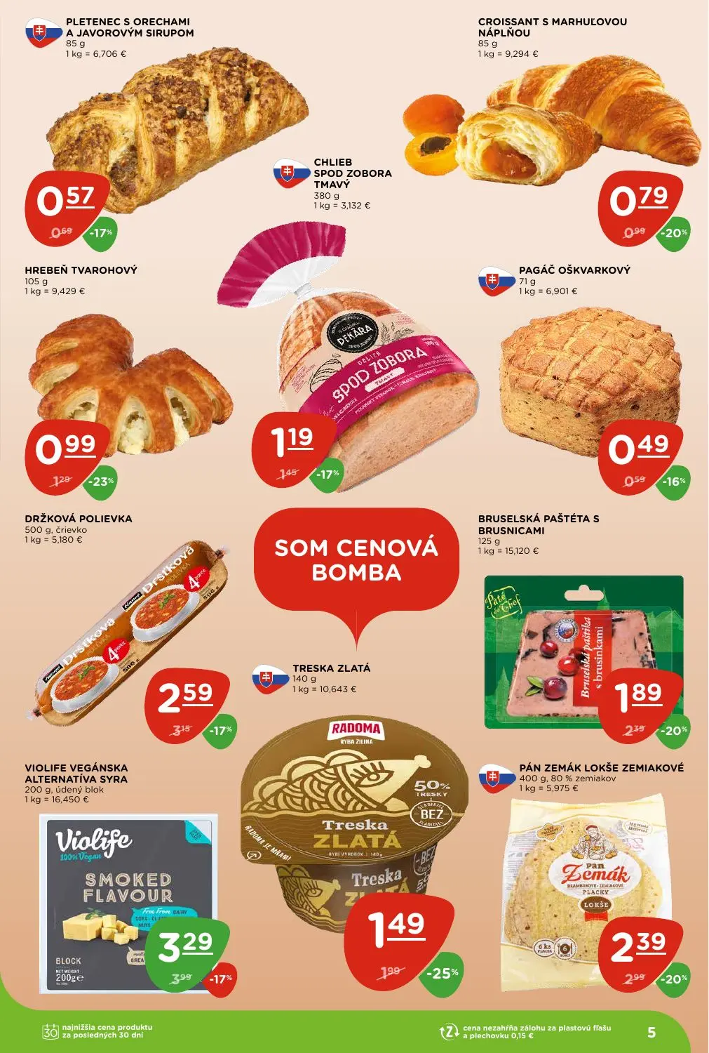 Terno leták, strana 5 z 28 — VIOLIFE VEGÁNSKA ALTERNATÍVA SYRA SMOKED FLAVOUR, PÁN ZEMÁK LOKŠE ZEMIAKOVÉ, DRŽKOVÁ POLIEVKA