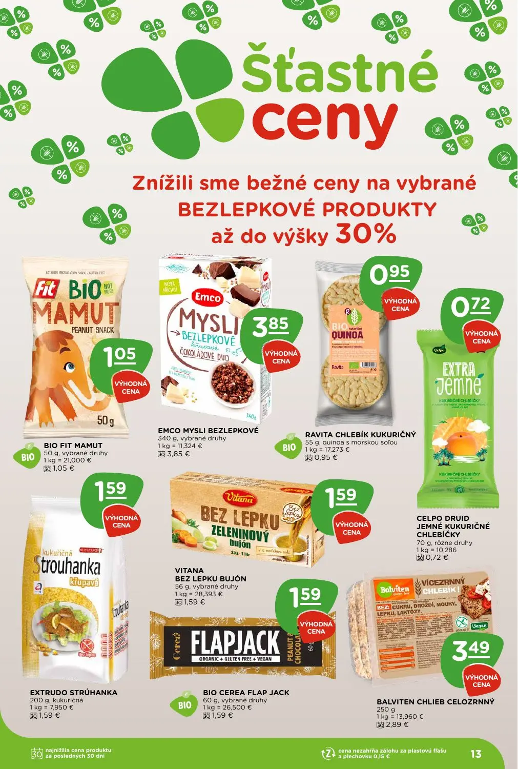 Terno leták, strana 13 z 28 — BALVITEN CHLIEB CELOZRNNÝ, BIO FIT MAMUT, EMCO MYSLI BEZLEPKOVÉ