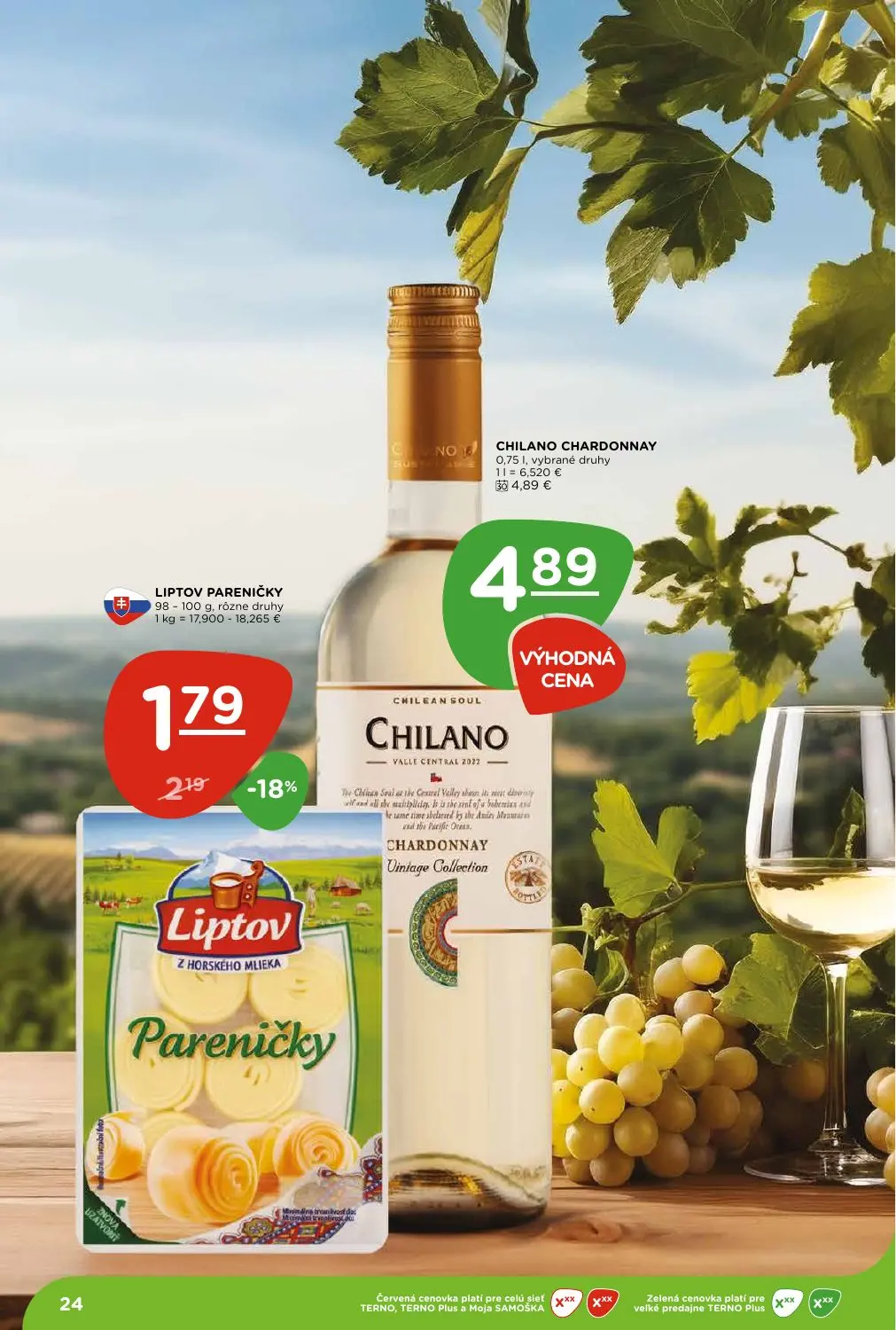 Terno leták, strana 24 z 28 — LIPTOV PARENIČKY, CHILANO CHARDONNAY