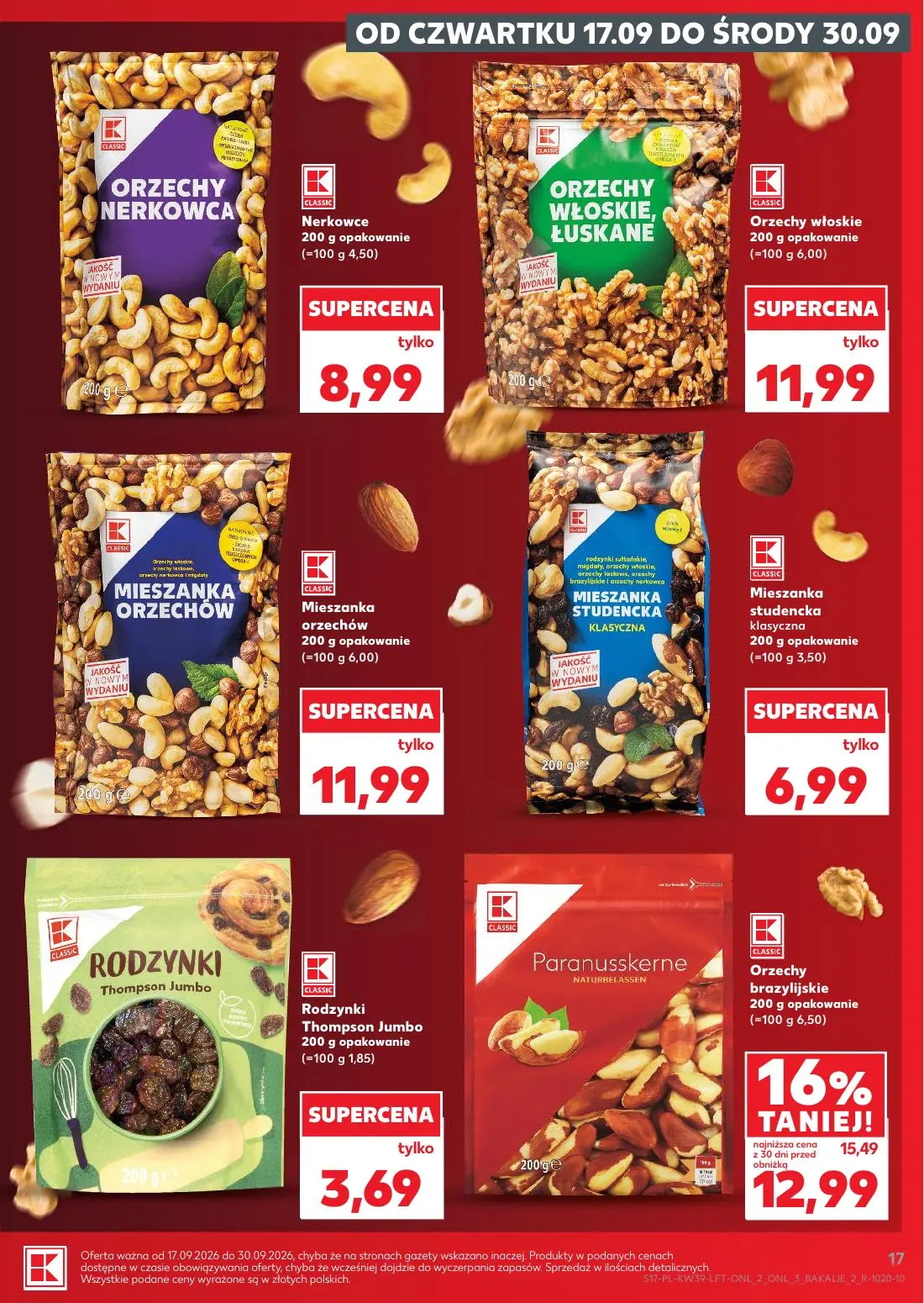 Kaufland gazetka, strona 17 z 69 — Orzechy brazylijskie, Nerkowce, Orzechy włoskie